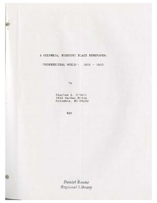 Columbia Professional World: Index for 1901 - 1903