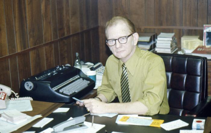 Gene Martin in his office