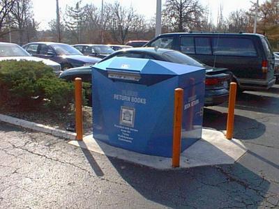 Photograph of the new book drop 