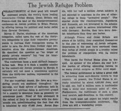 The Jewish Refugee Problem