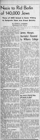 Nazis to Rid Berlin of 140,000 Jews