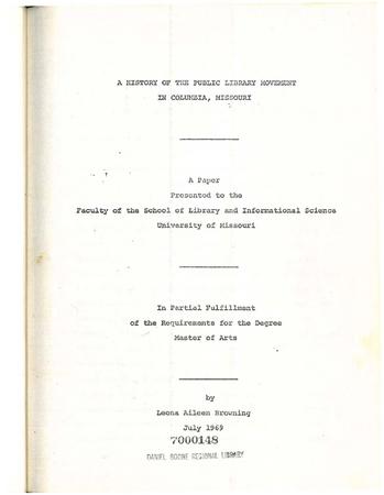 A History of the Public Library Movement 